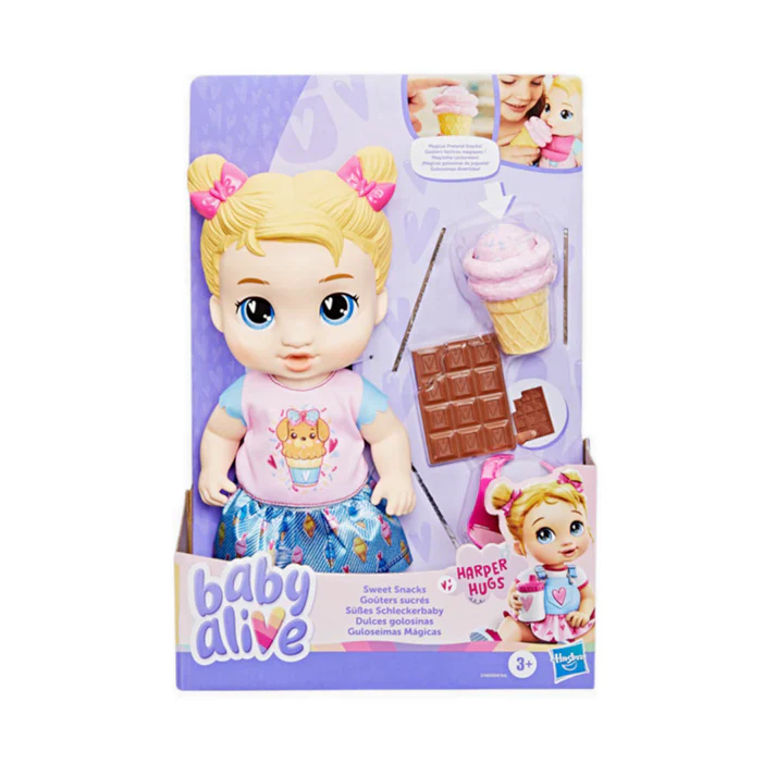 0888-BYAG1449-2 Baby Alive Sweet Snacks Harper Hugs