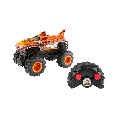 10663857_2 Hot Wheels Monster Trucks Tiger Shark Remote Control 1:24 - Oranye