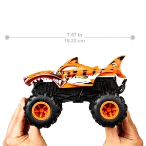10663857_3 Hot Wheels Monster Trucks Tiger Shark Remote Control 1:24 - Oranye