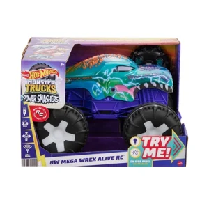 Hot Wheels Monster Trucks Power Smashers Mega Wrex Alive Remote Control 1:15 - Biru