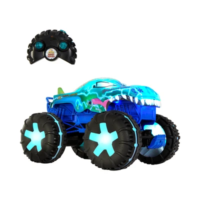 Hot Wheels Monster Trucks Power Smashers Mega Wrex Alive Remote Control 1:15 - Biru