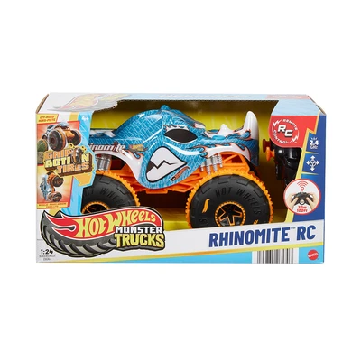 10663860_1 Hot Wheels Monster Trucks Rhinomite Remote Control 1:24 - Biru/oranye