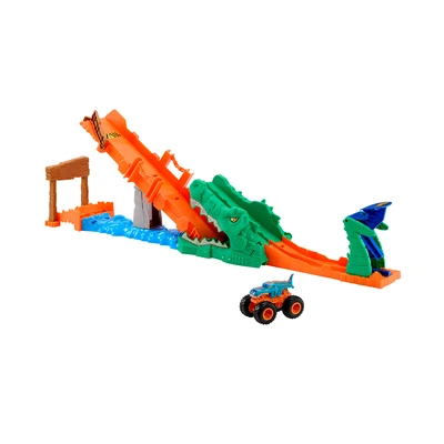 Hot Wheels Monster Trucks Playset Crocodile Crash Challenge - Mix