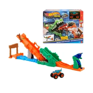 Hot Wheels Monster Trucks Playset Crocodile Crash Challenge - Mix
